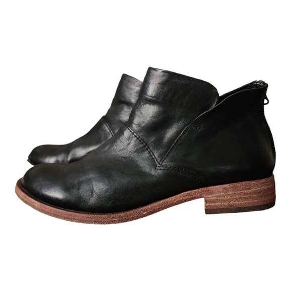 Kork-Ease Black Soft Leather Ryder Booties Women's Size 7 - Picture 2 of 9